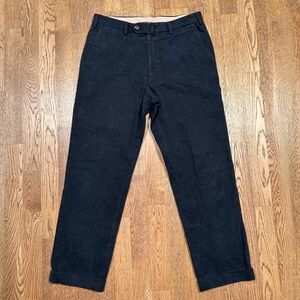 Loro Piana Heavyweight Cotton Chino Pants Navy Blue Mens 50 US 32